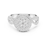 Gold Ring DDLR-757, White Gold, view 4