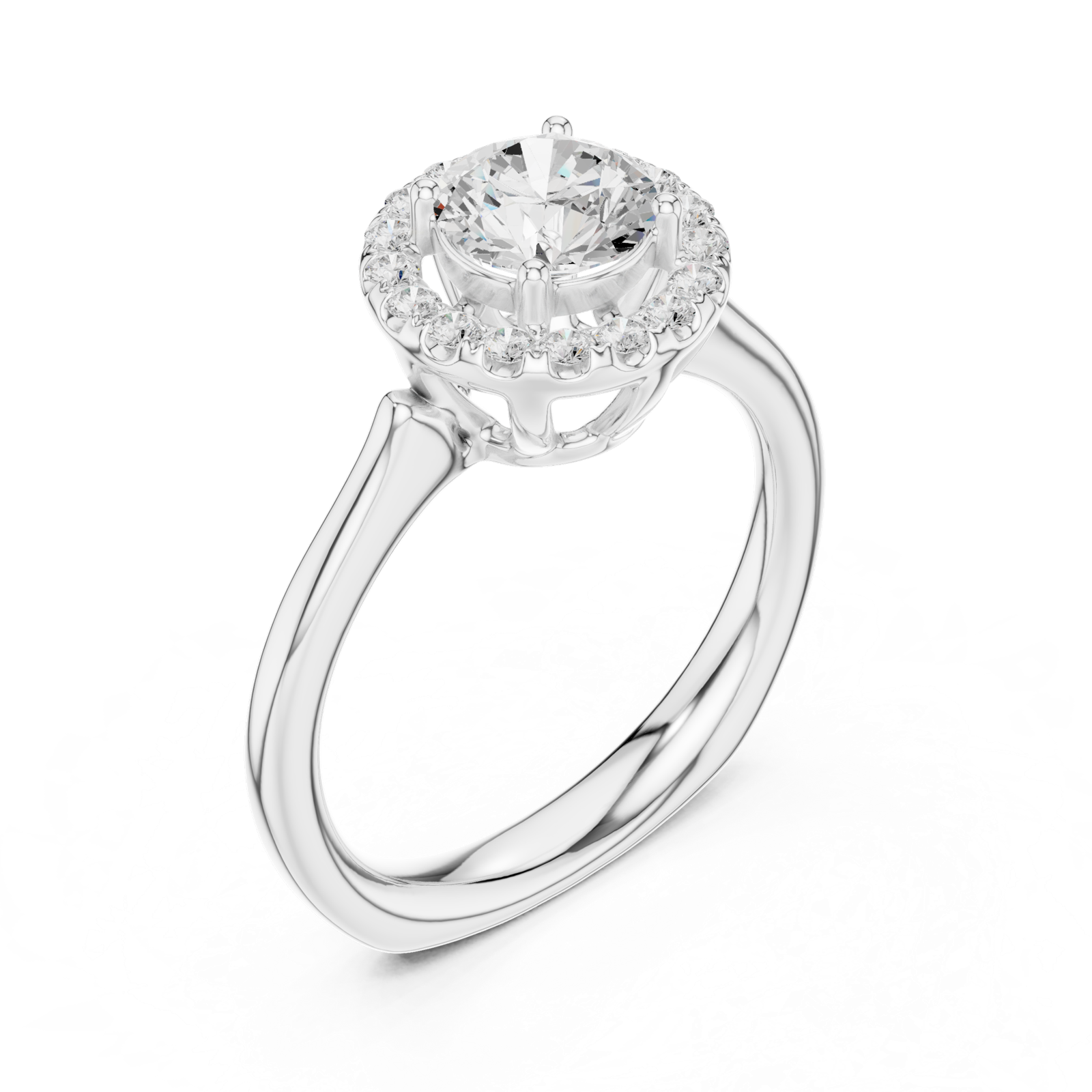 Gold Ring DDLR-652, White Gold, view 2