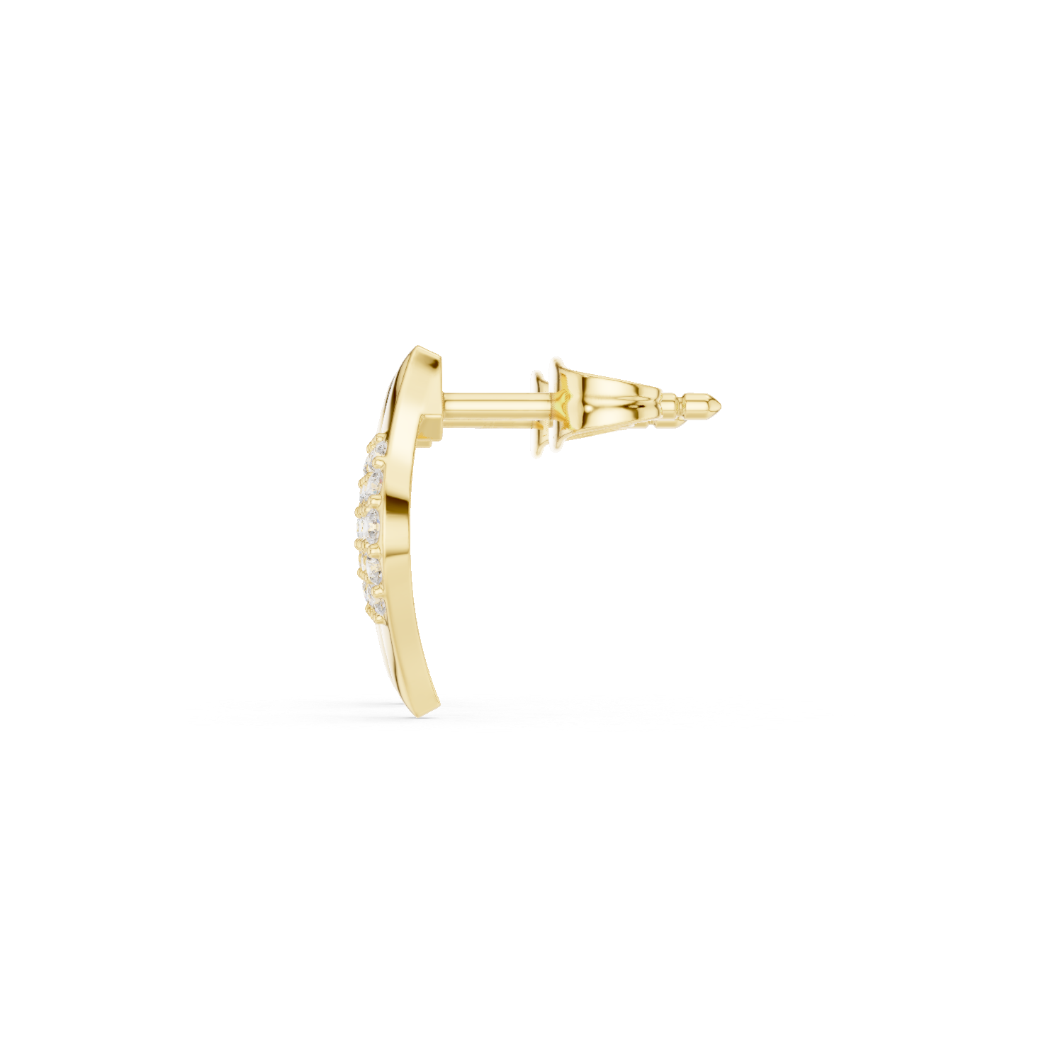 Gold Earrings SBER(49), Yellow Gold, view 3