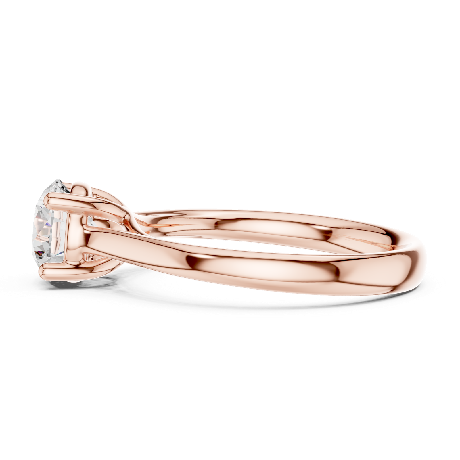 Gold Ring DDLR-633, Rose Gold, view 3