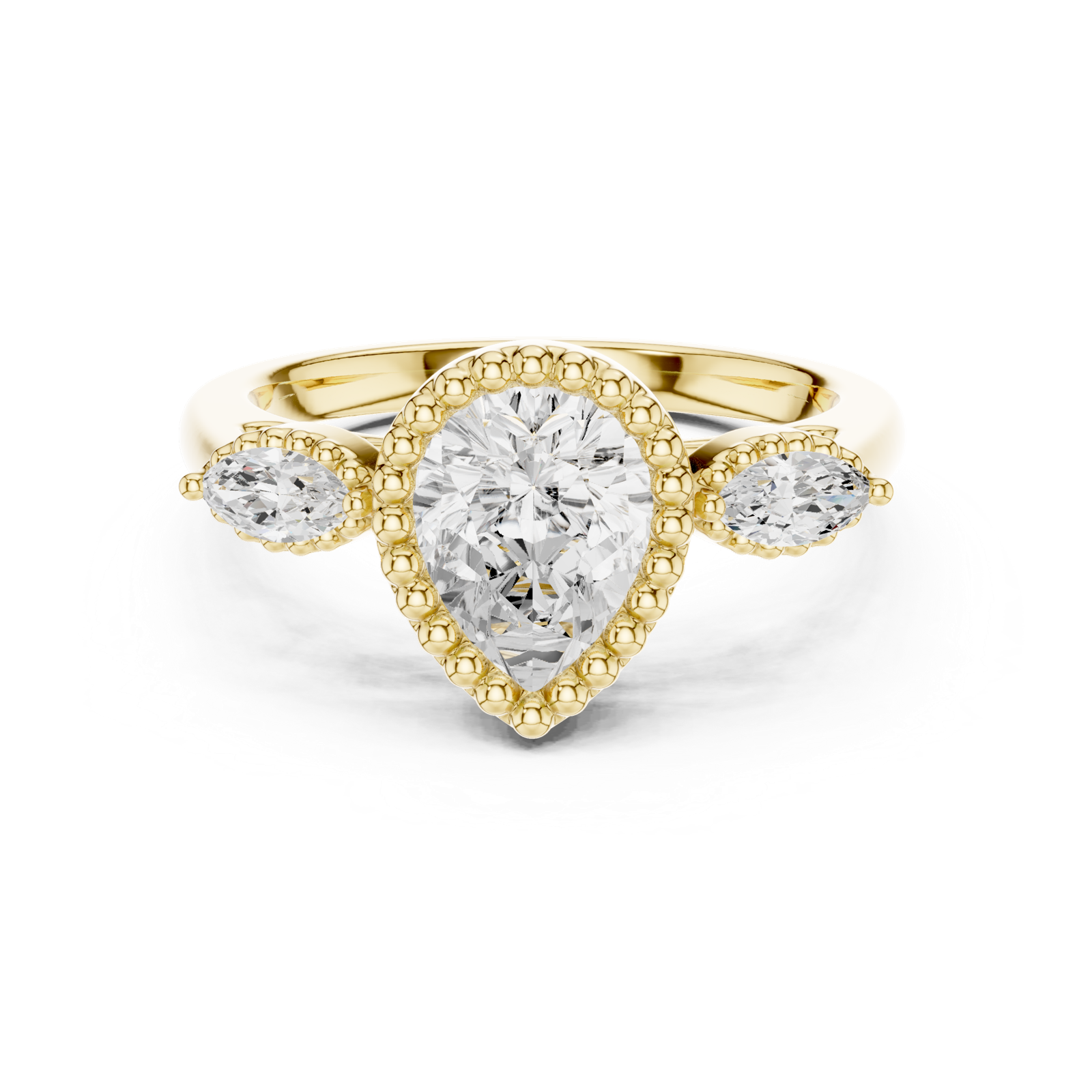 Gold Ring DDLR-275, Yellow Gold, view 4