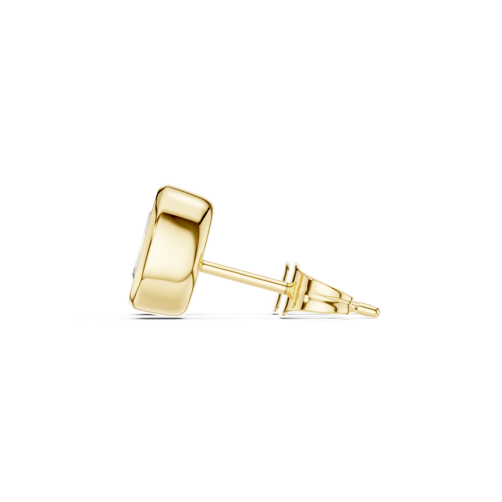 Gold Jewelry DDER-001, Oval center stone, Yellow Gold, view 3