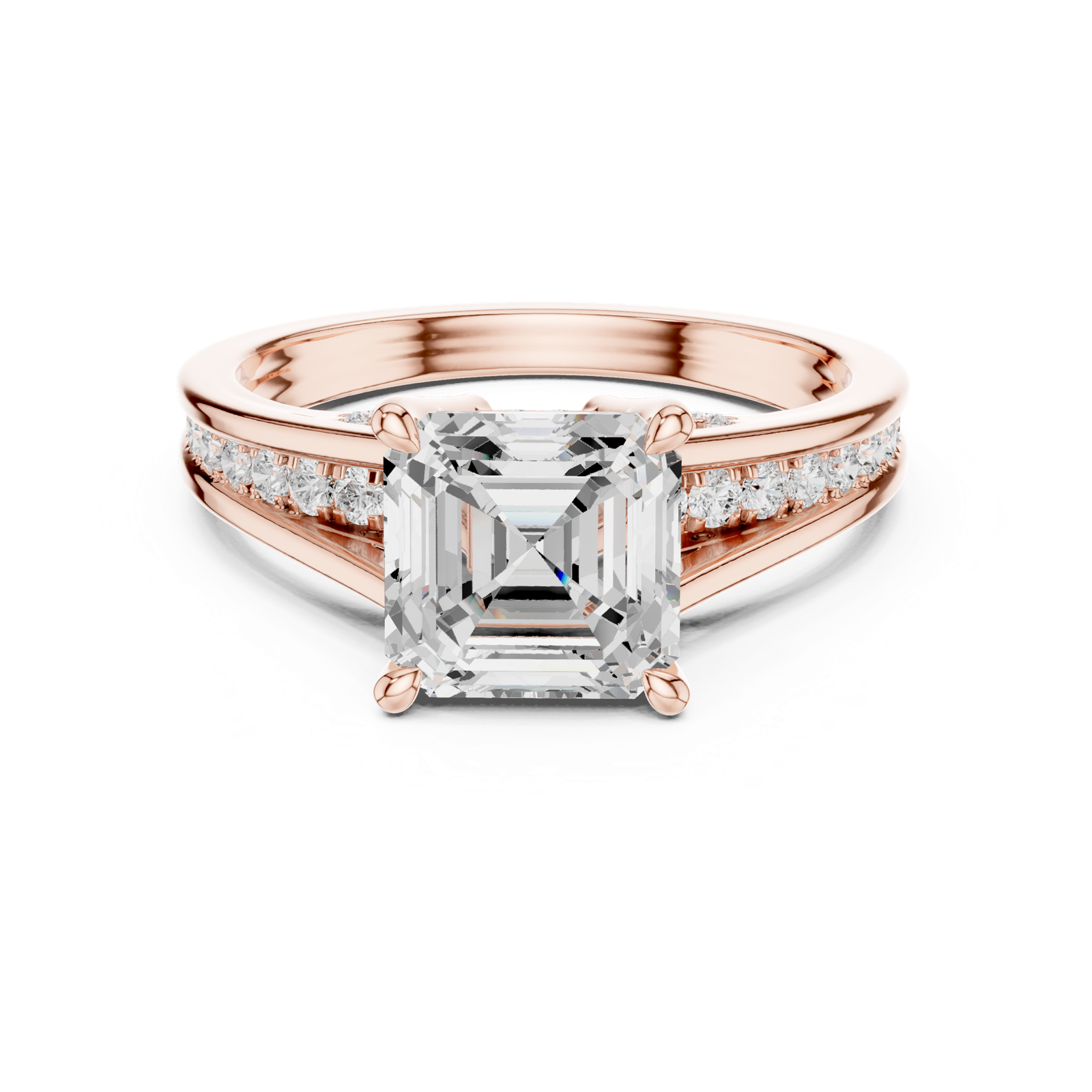 Gold Ring DDLR-992, Rose Gold, view 4