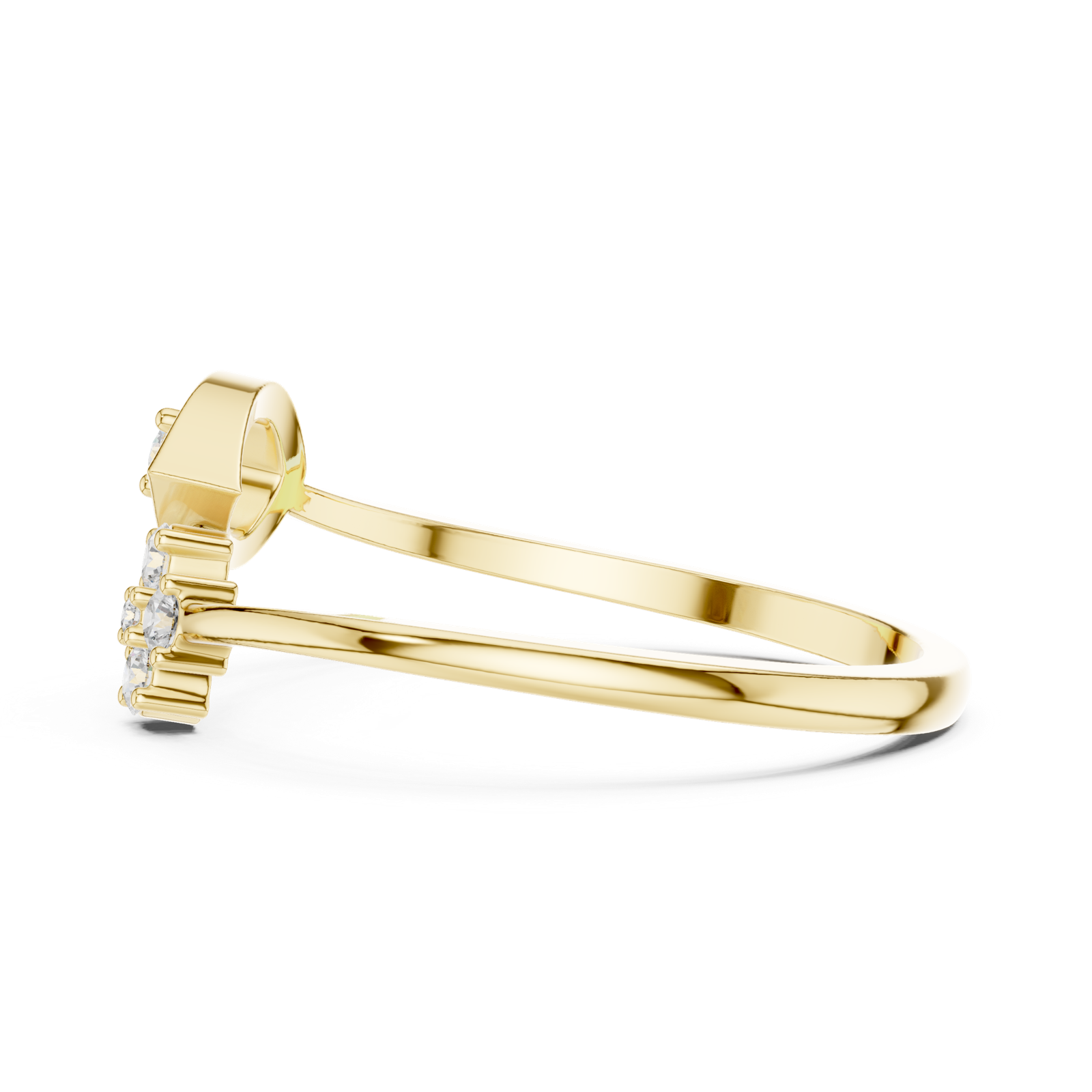 Gold Ring HLR-79, Yellow Gold, view 3