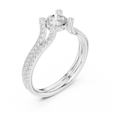 Gold Ring LR-0343, White Gold, view 2