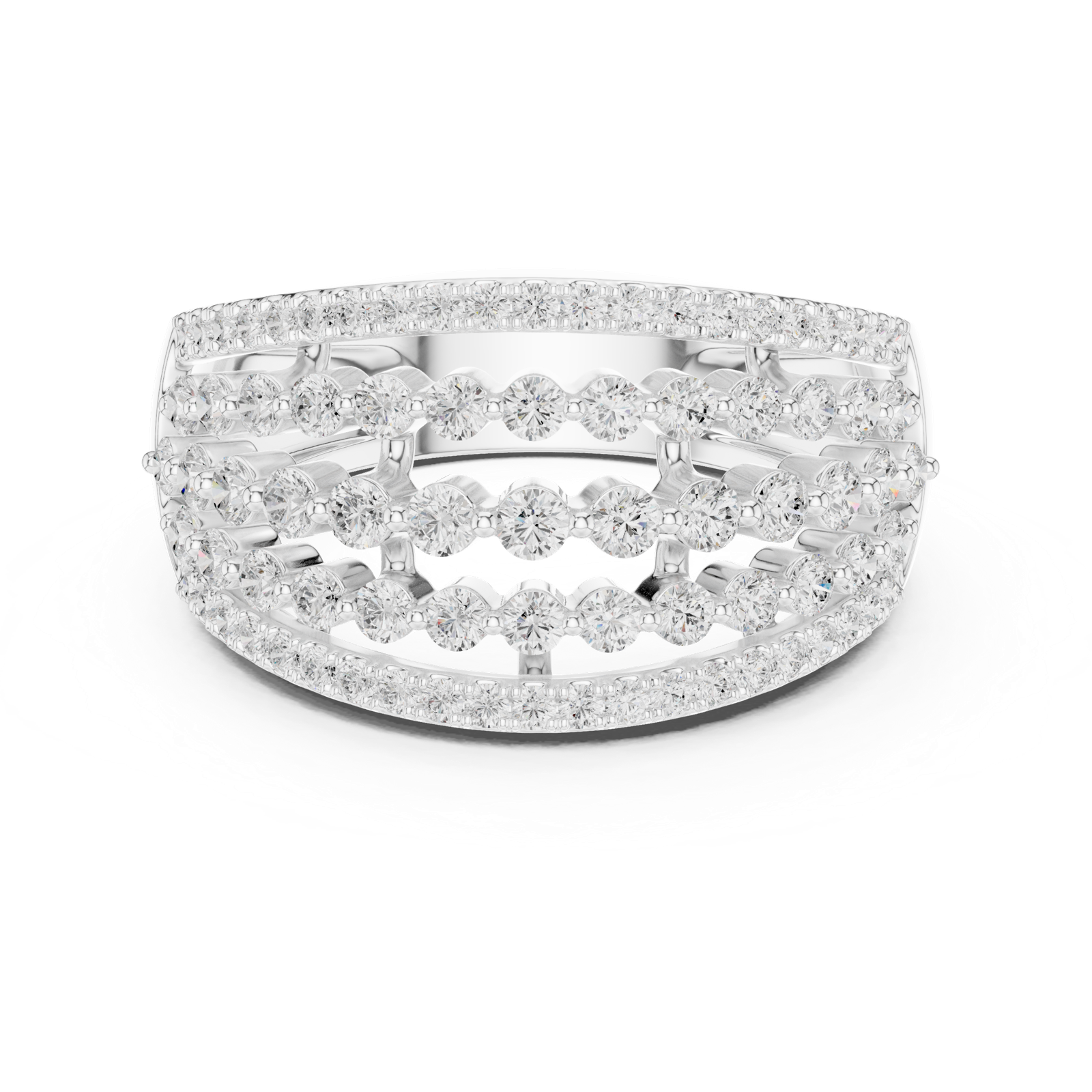 Gold Ring DDLR-759, White Gold, view 4