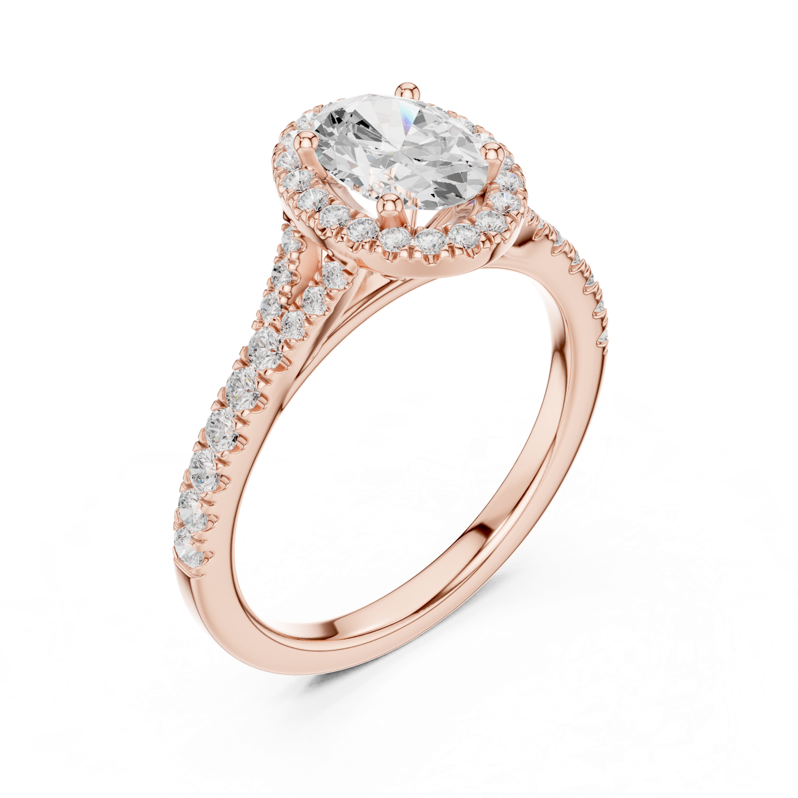 Gold Ring DDLR-910, Rose Gold, view 2