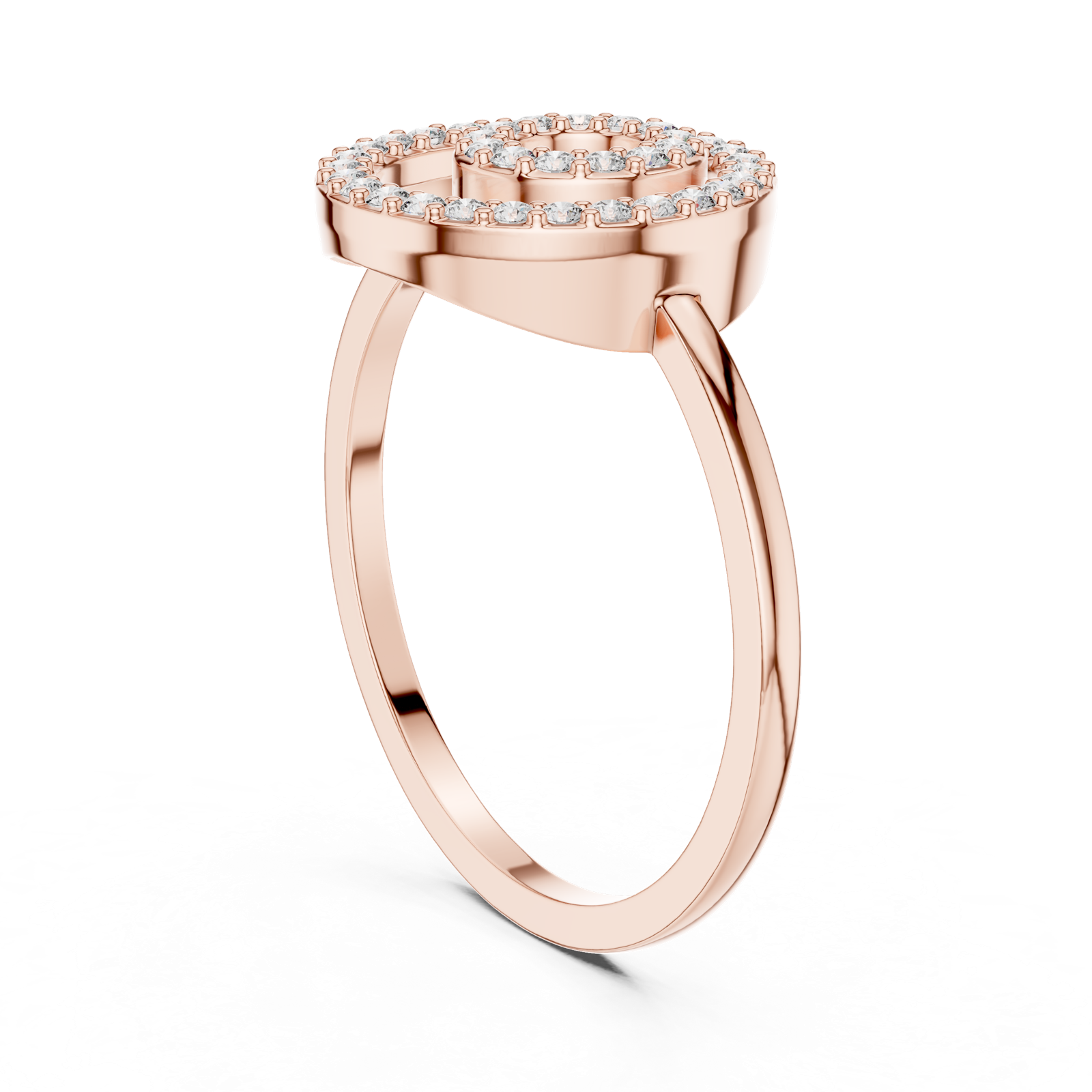 Gold Ring DR-6318, Rose Gold