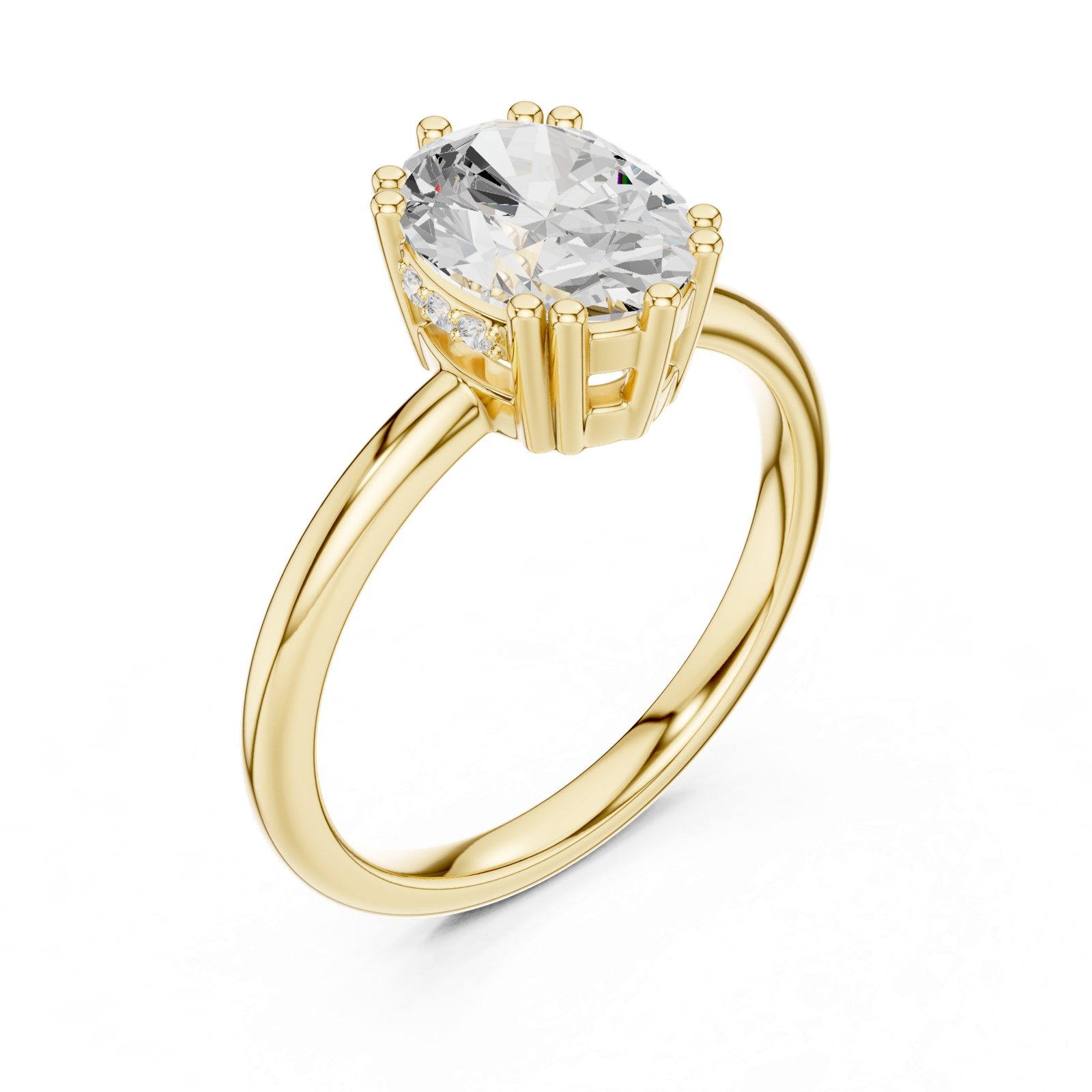 Gold Ring DDLR-927, Yellow Gold, view 2