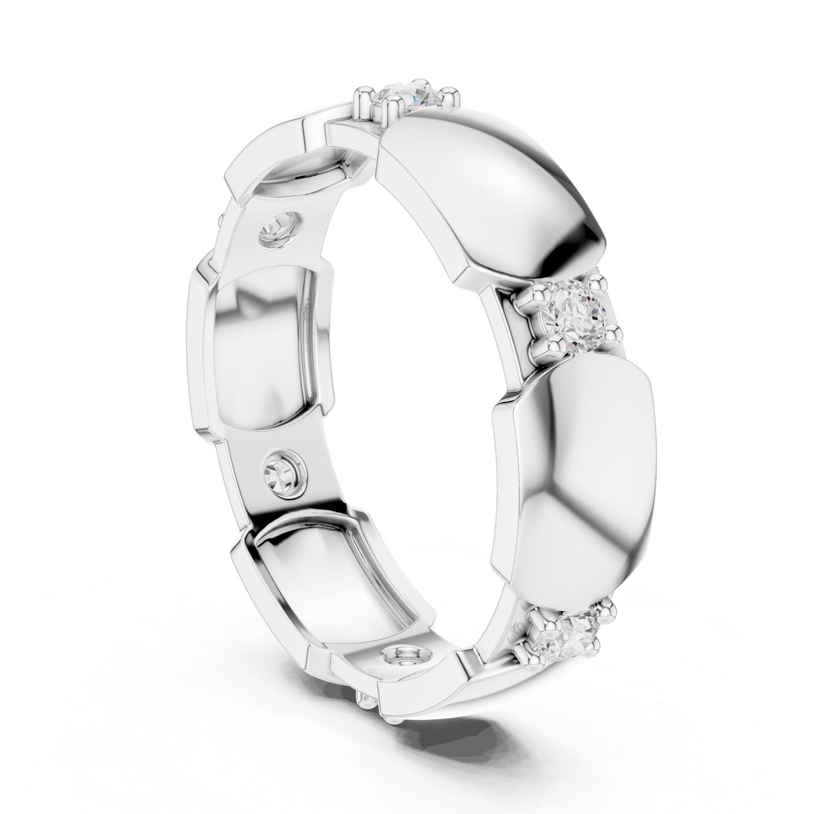 Gold Ring L22-R3, White Gold, view 1