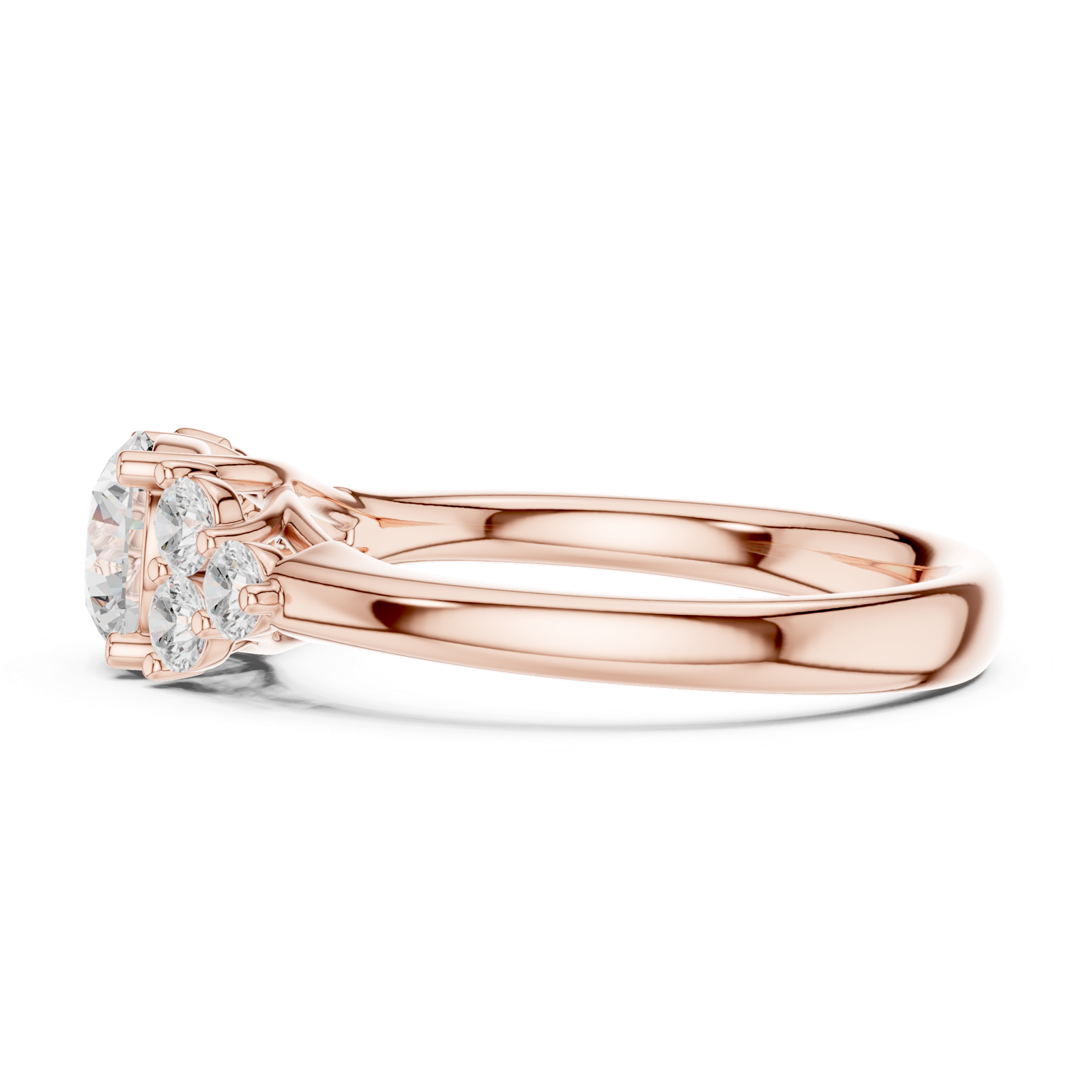 Gold Ring DDLR-678, Rose Gold, view 3