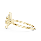 Gold Ring HLR-202, Yellow Gold, view 3