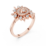 Gold Ring DR-6294, Rose Gold, view 2