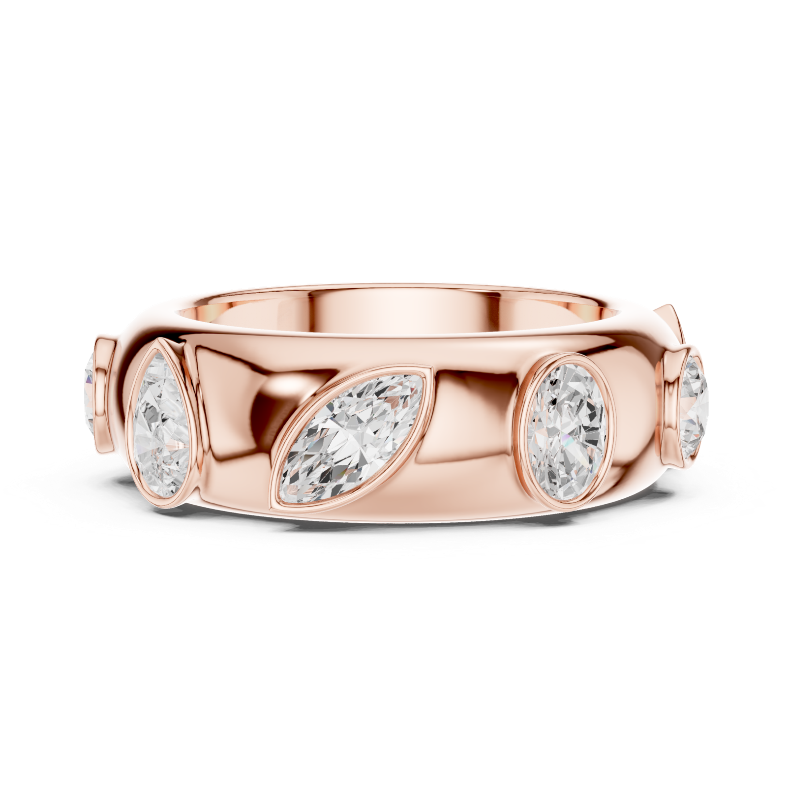 Gold Ring SBWR(52), Rose Gold, view 3