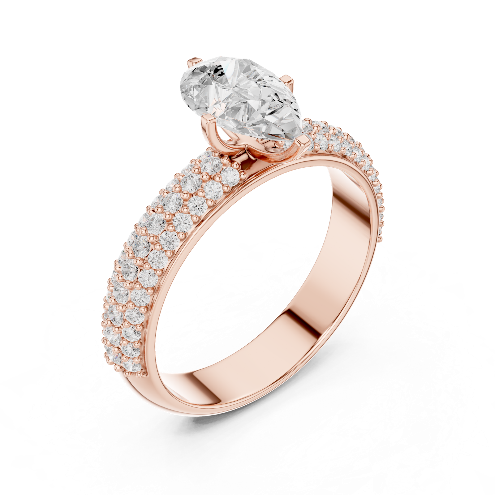 Gold Ring DDLR-1086, Rose Gold, view 2