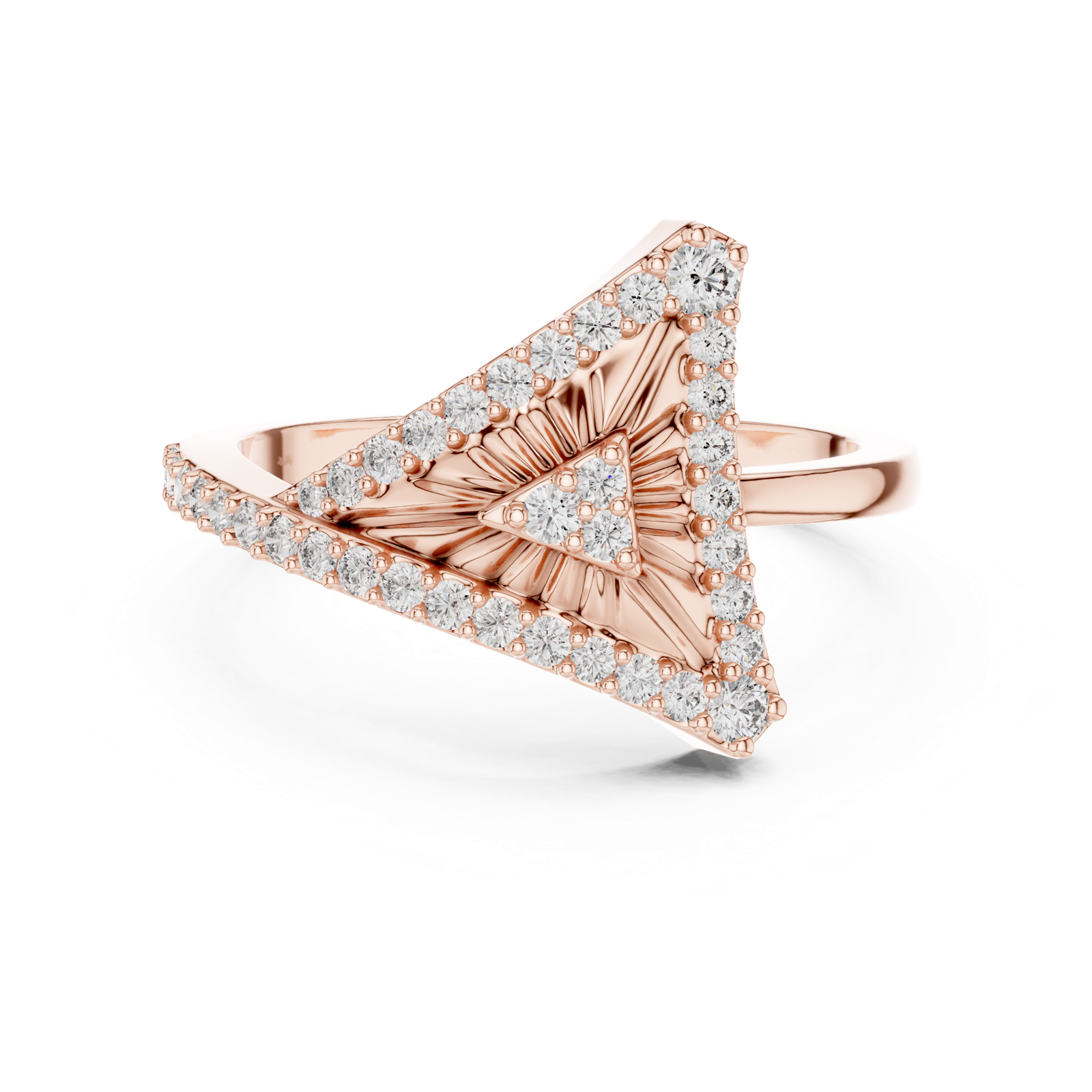 Gold Ring LR-01 (87), Rose Gold, view 4