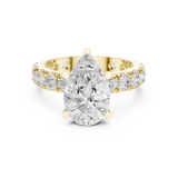 Gold Jewelry L35-63, Pear center stone, Yellow Gold, view 4