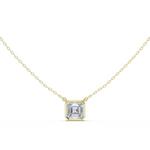 Gold Jewelry, Asscher center stone, Yellow Gold