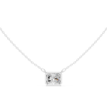 Gold Jewelry DDPO-007, Radiant center stone, White Gold, view 4