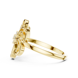 Gold Ring DR-6232, Yellow Gold, view 3
