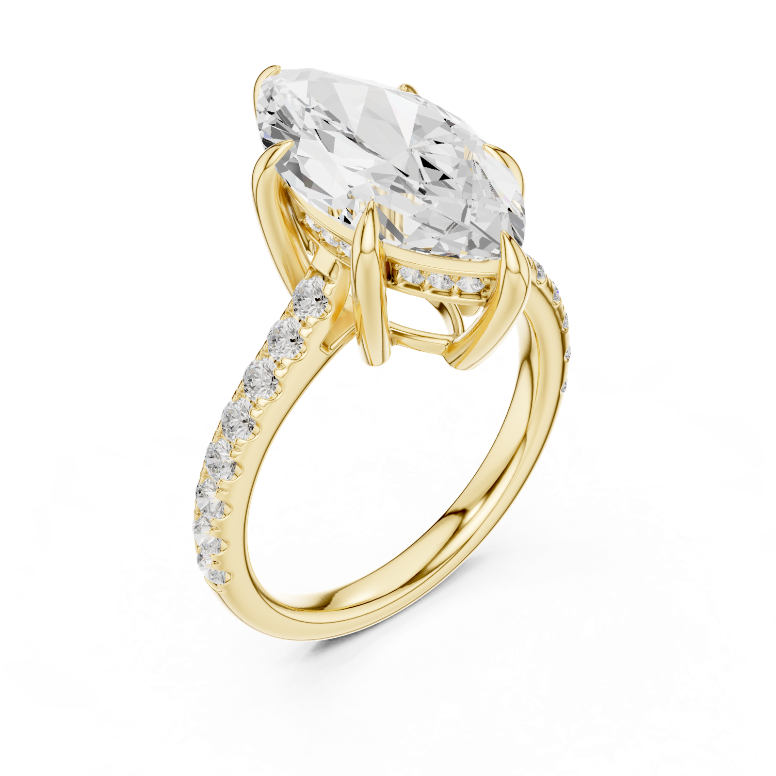 Gold Ring DDLR-1026, Yellow Gold, view 2