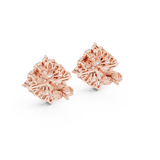 Gold Earrings AGDER-234, Rose Gold, view 3