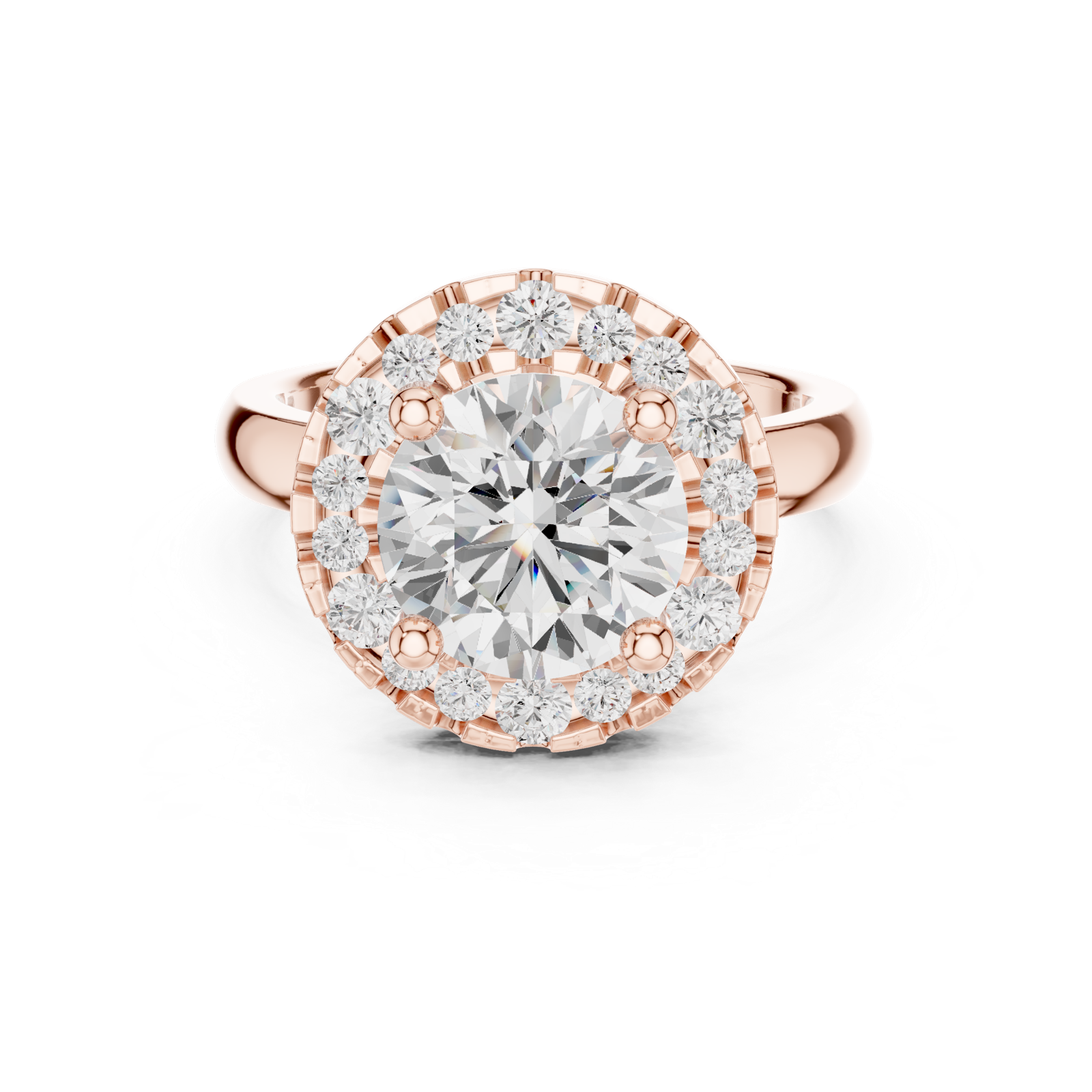 Gold Ring DDLR-333, Rose Gold, view 4