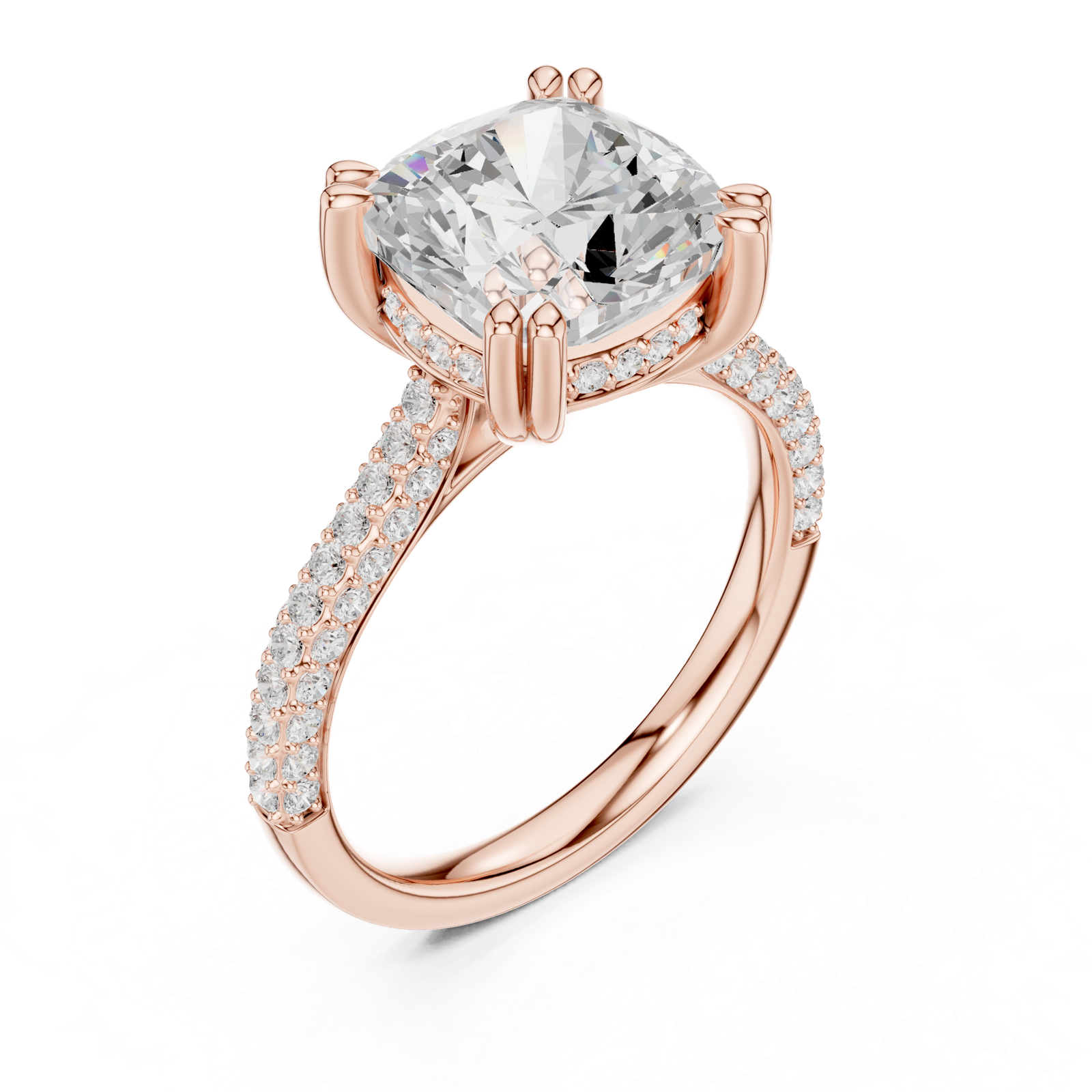Gold Ring DDLR-953, Rose Gold, view 2