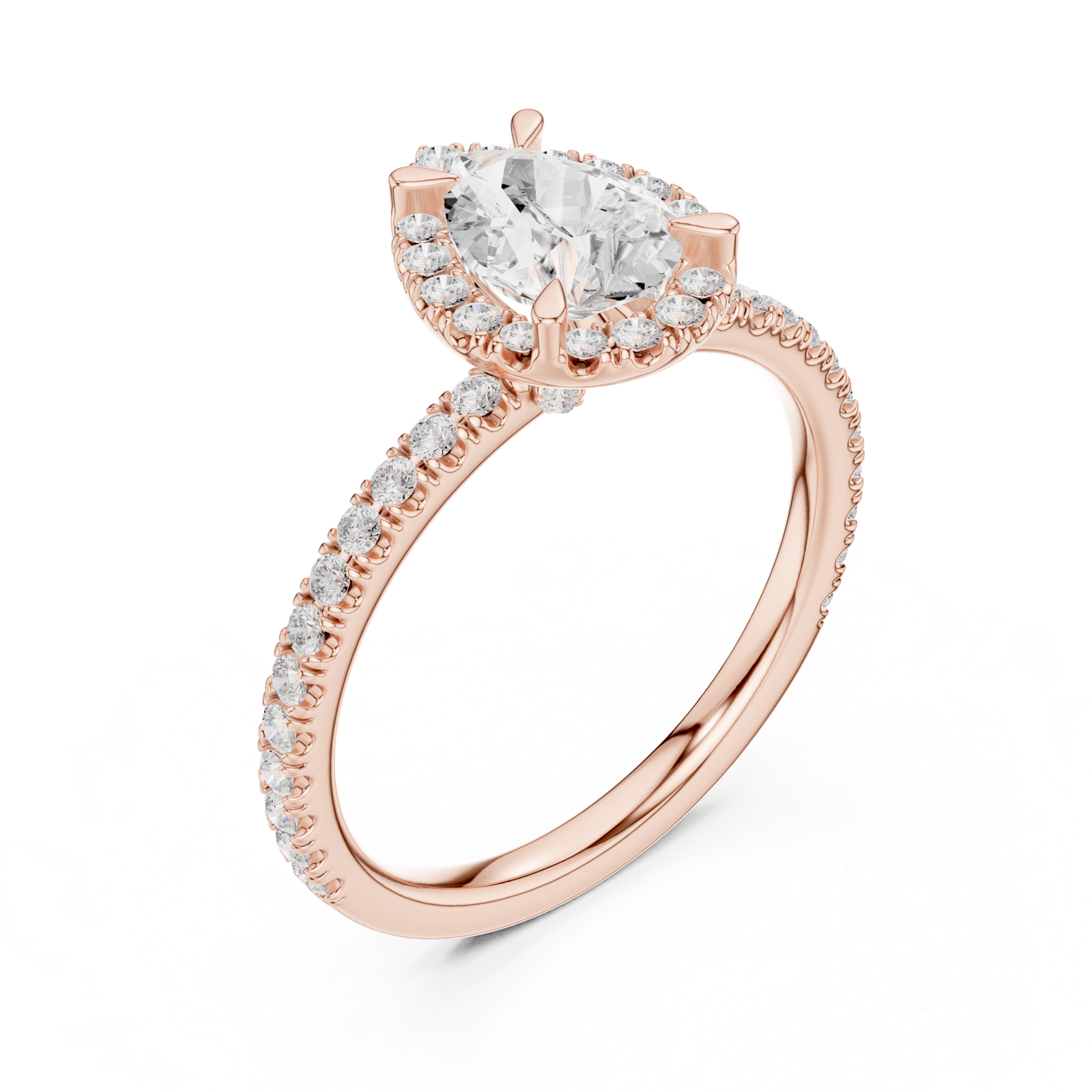 Gold Ring DDLR-445, Rose Gold, view 2