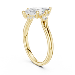 Gold Ring DDLR-164, Marquise center stone, Yellow Gold, view 1