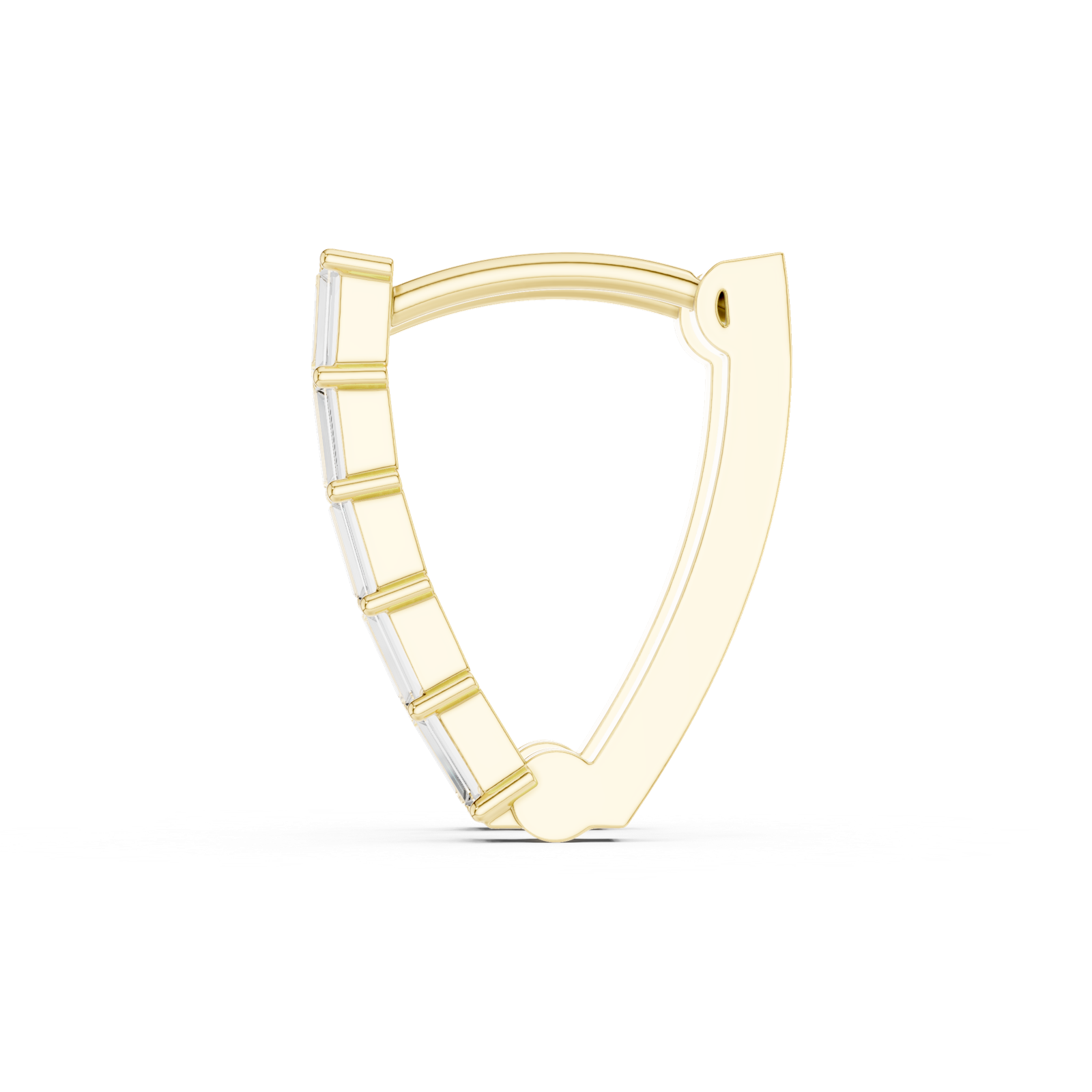 Gold Earrings AOMER-03, Yellow Gold, view 3
