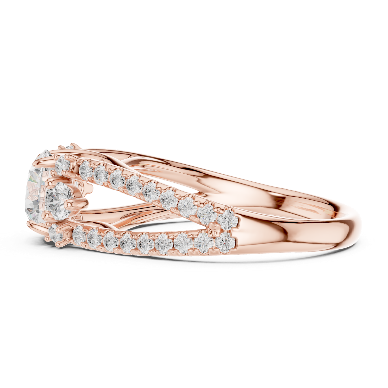 Gold Ring DDLR-794, Rose Gold, view 3