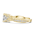 Gold Ring DDLR-257, Cushion center stone, Yellow Gold, view 3