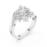 Gold Ring DDLR-436, White Gold, view 2