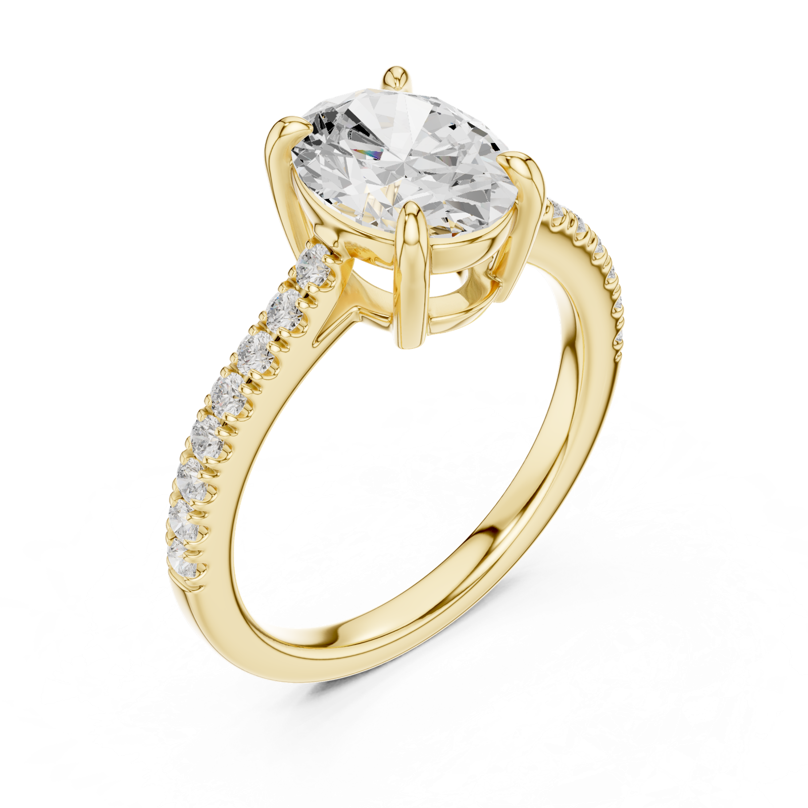 Gold Ring DDLR-879, Yellow Gold, view 2