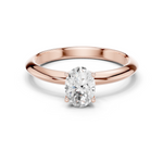 Gold Jewelry L36-6, Oval center stone, Rose Gold