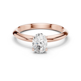 Gold Jewelry L36-6, Oval center stone, Rose Gold