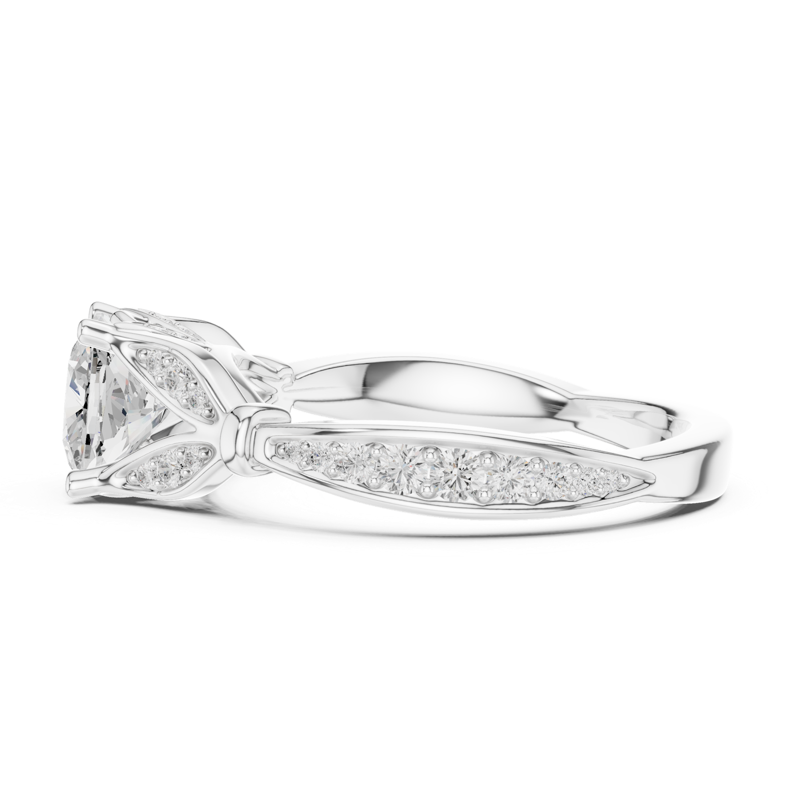 Gold Ring DDLR-932, White Gold, view 3