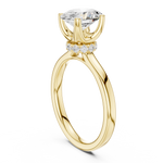 Gold Ring DDLR-176, Oval center stone, Yellow Gold, view 1