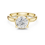 Gold Jewelry L36-10, Round center stone, Yellow Gold, view 4