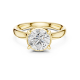 Gold Jewelry L36-10, Round center stone, Yellow Gold, view 4