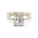 Gold Jewelry L36-13, Radiant center stone, Yellow Gold, view 4