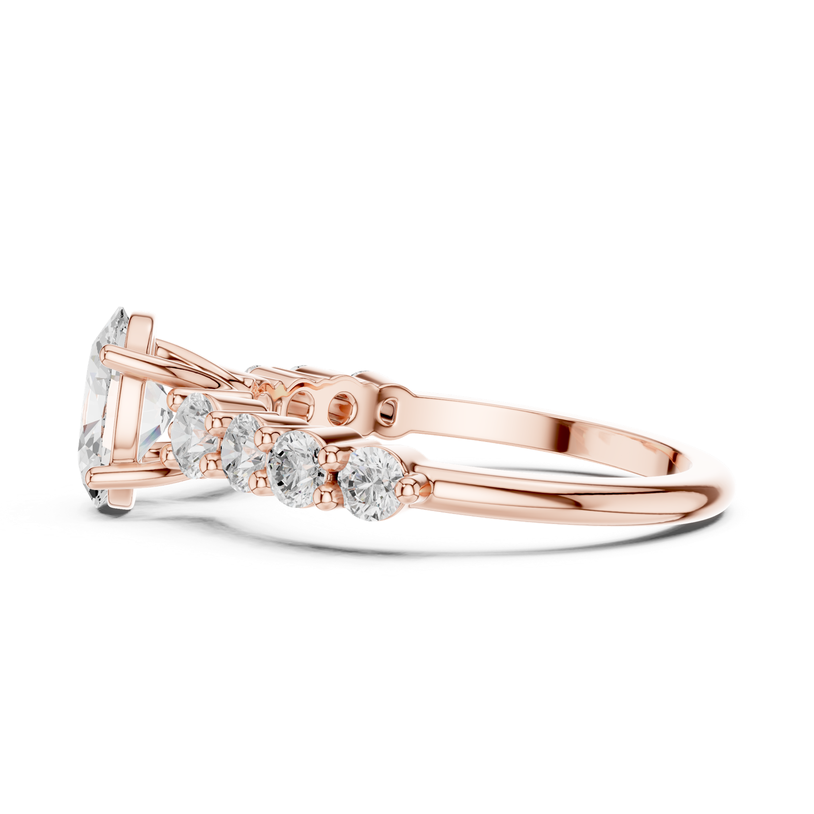Gold Ring DDLR-1056, Rose Gold, view 3