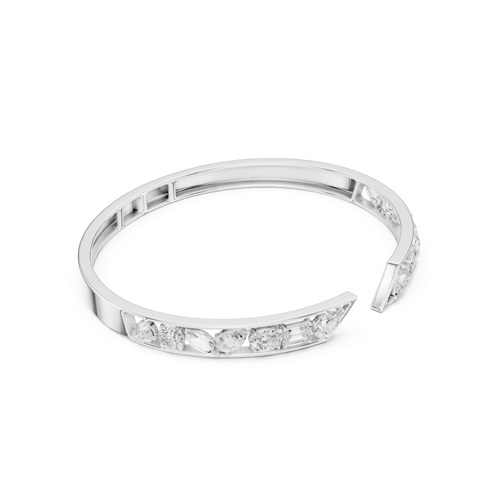 Gold Bracelet SBWB (17), White Gold, view 1