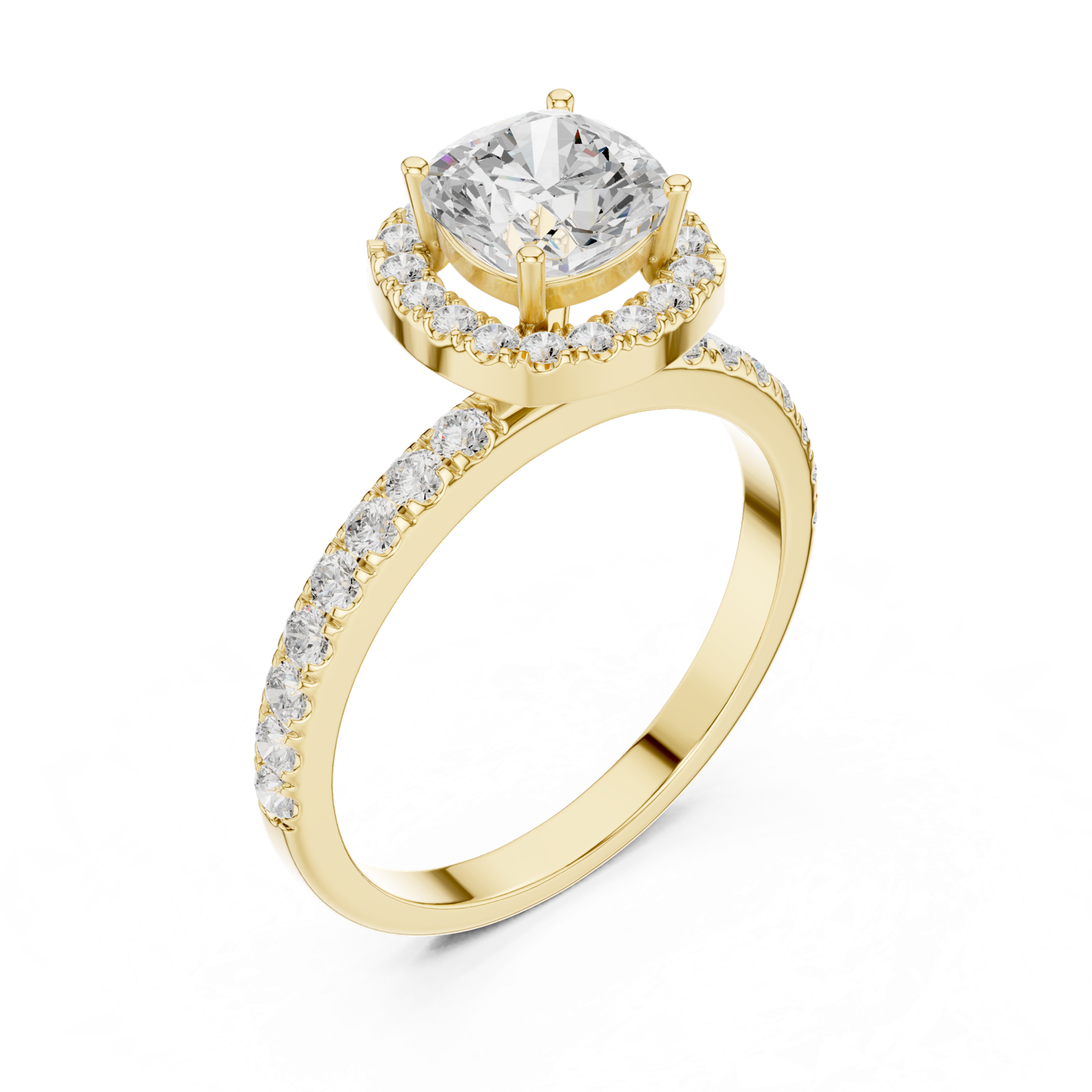 Gold Ring DDLR-1100, Yellow Gold, view 2