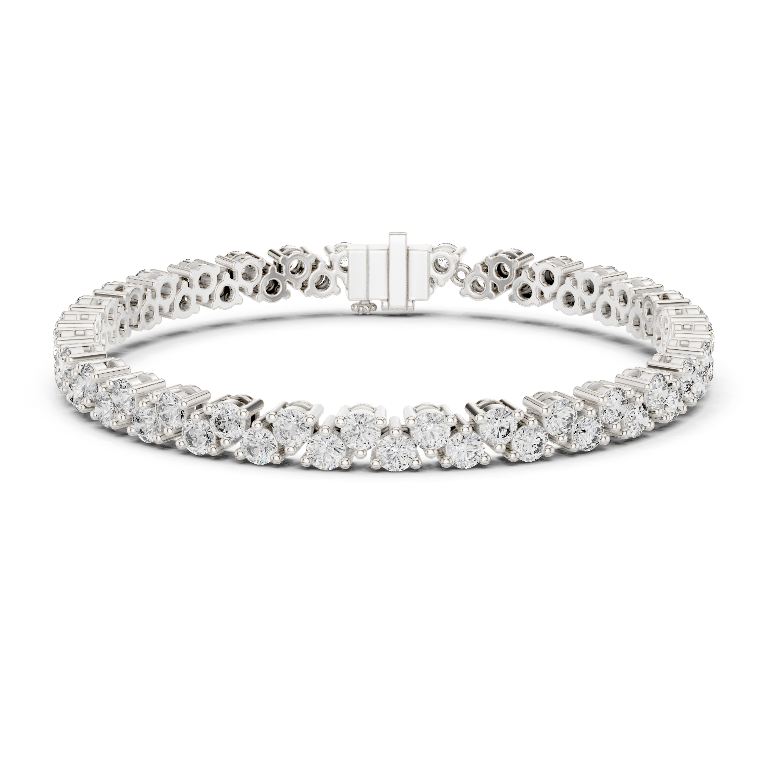 Gold Bracelet GLBR-0021, White Gold