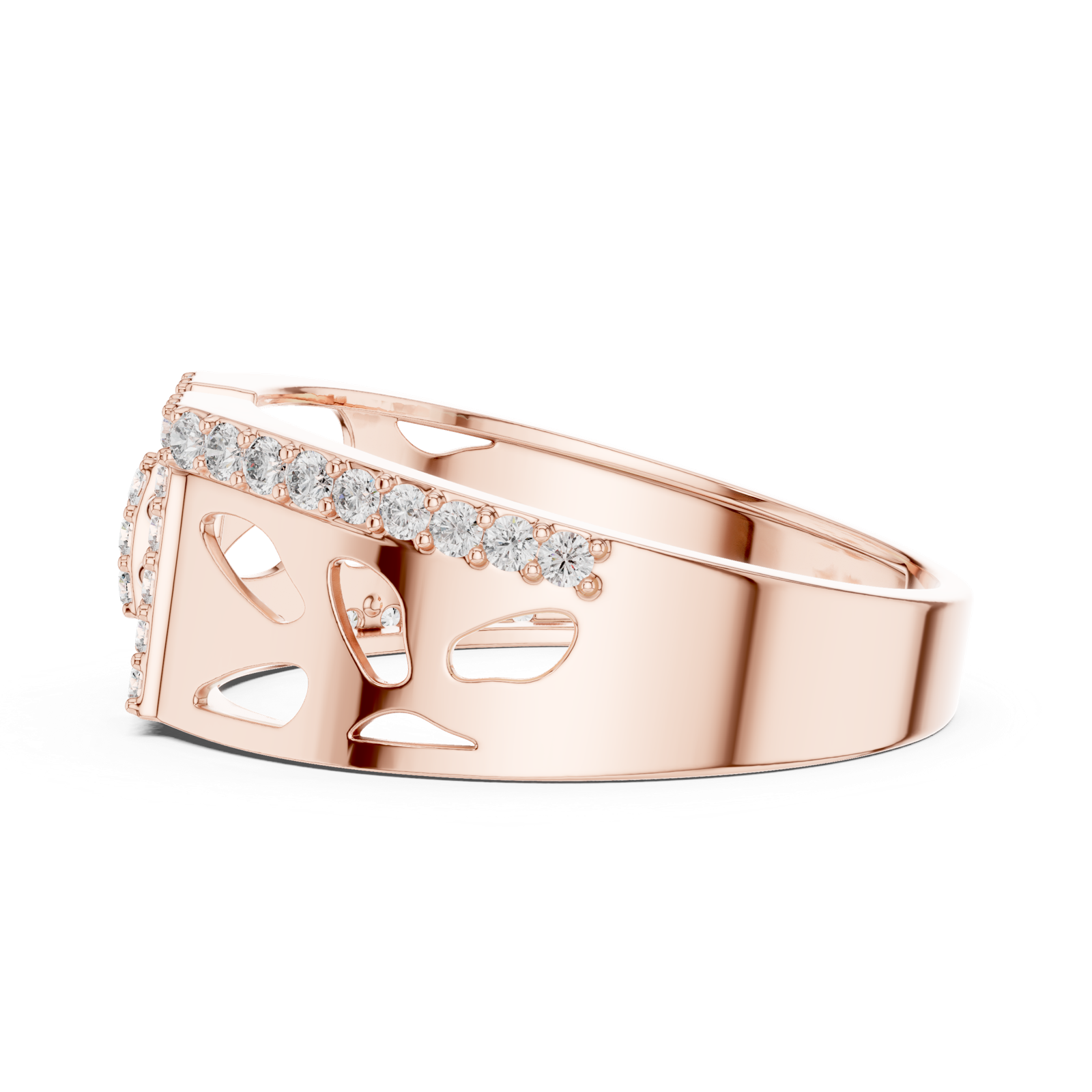 Gold Ring LR-01 (20), Rose Gold, view 3