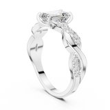Gold Ring DDLR-1071, White Gold, view 1