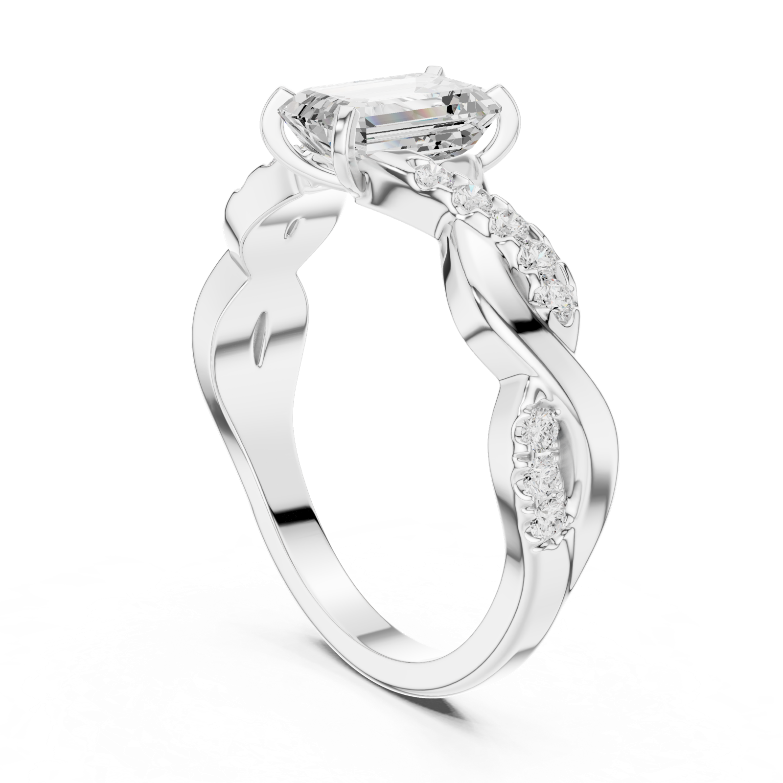 Gold Ring DDLR-1071, White Gold, view 1