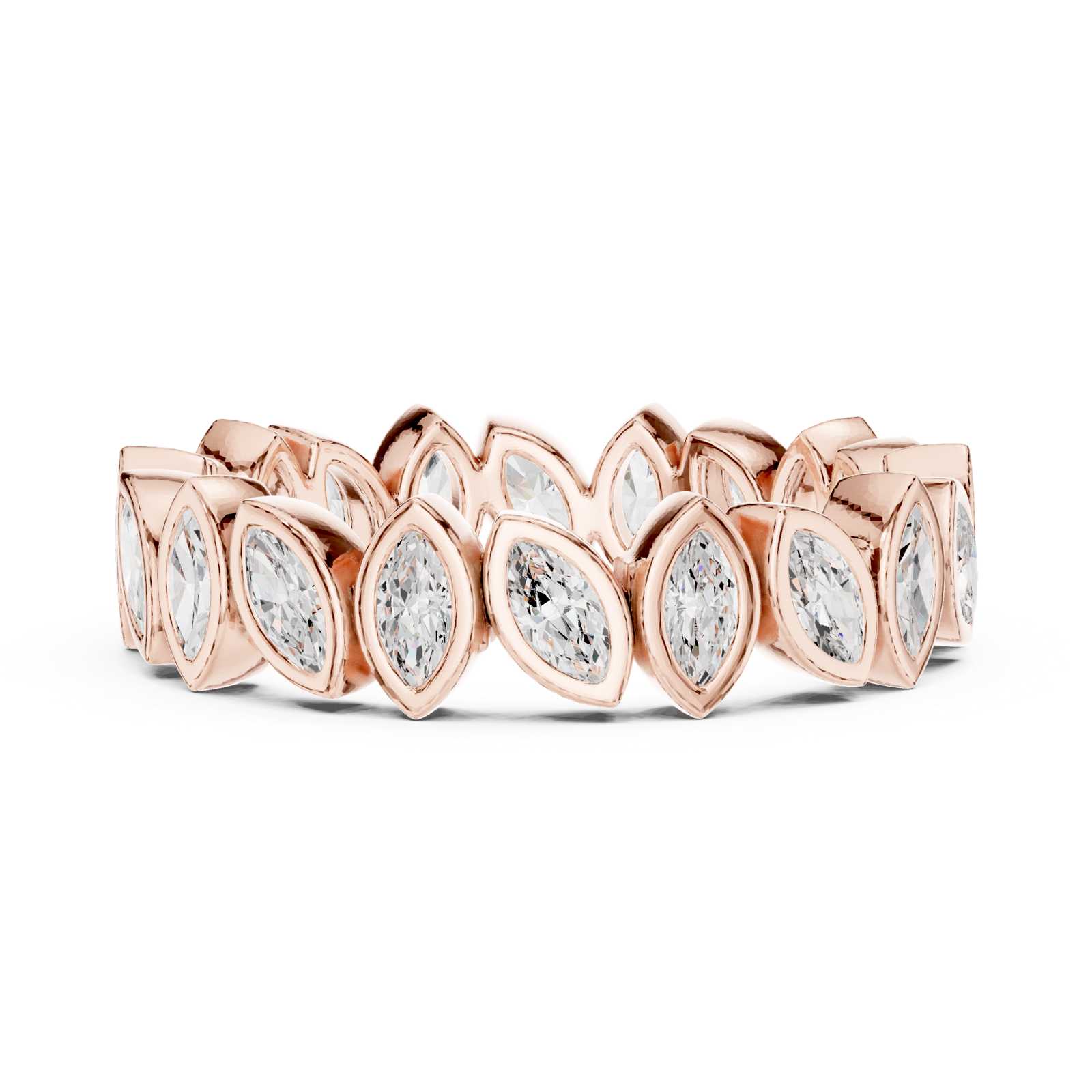 Gold Ring DDLR-311, Rose Gold, view 3